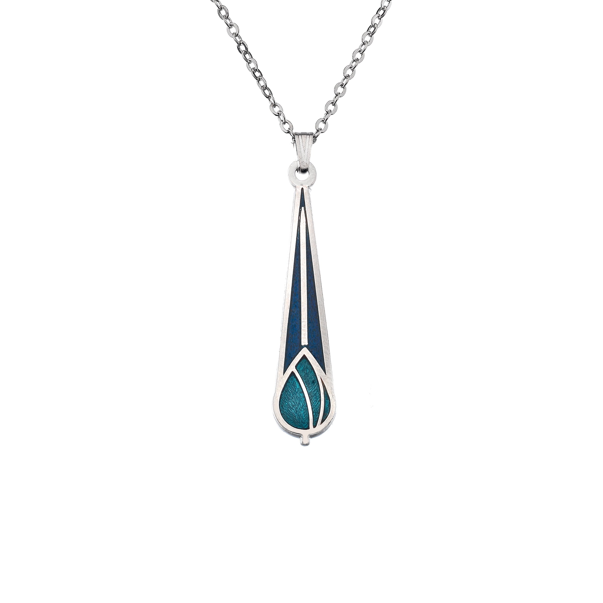 Mackintosh Turquoise Rose Bud Necklace